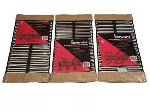 Brinkmann Set of Three Porcelain Steel Wire Cooking Grid Replacement (Each with Depth 19 inches) and Charmglow Gas Grill Models
