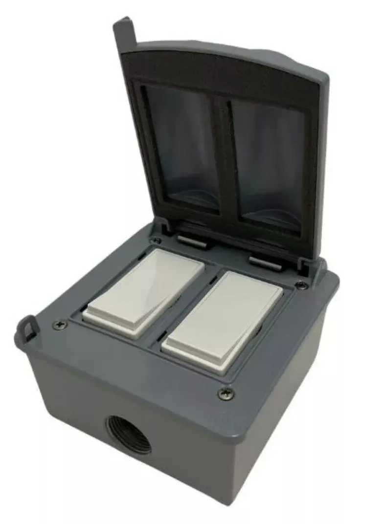 Bromic Heating: Affinity Manual Outdoor Dual 20 AMP Switch 120-277V