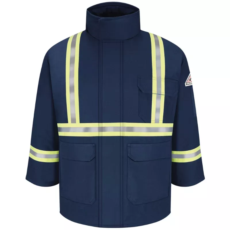 Bulwark Men’s FR Heavyweight Insulated Deluxe Parka with Reflective Trim – JLPC