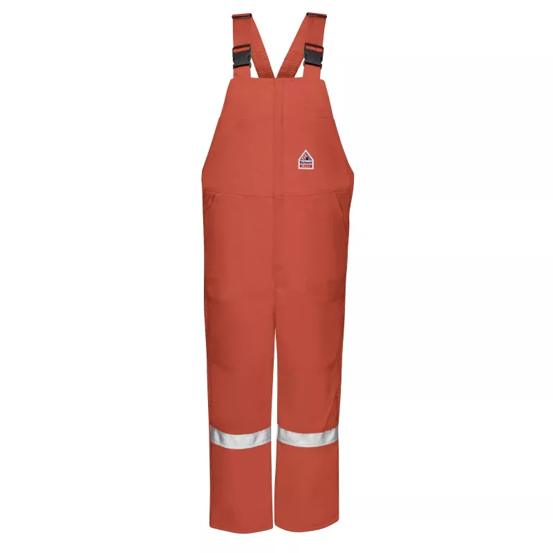 Bulwark Men’s FR Insulated Bib Overall With Reflective Trim – Orange – BLCS