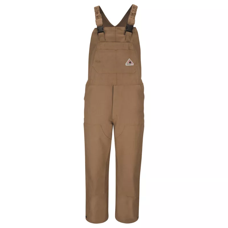 Bulwark Men’s Heavyweight FR Brown Duck Bib Overall with Knee Zip – BLF6