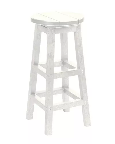 C. R. Plastics Bar Stool, White - LIQUIDATION - C21-LIQ-WHITE