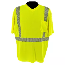 C2V X-Crash 8T12G2H Type R Class 2 Segmented Tape Safety Shirt – Yellow/Lime