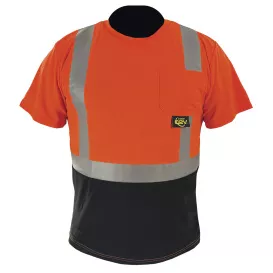 C2V X-Crash 8T13O2H Type R Class 2 Black Bottom Safety Shirt – Orange