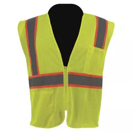 C2V X-Crash 8V26G2H Type R Class 2 Self Extinguishing Safety Vest – Yellow/Lime