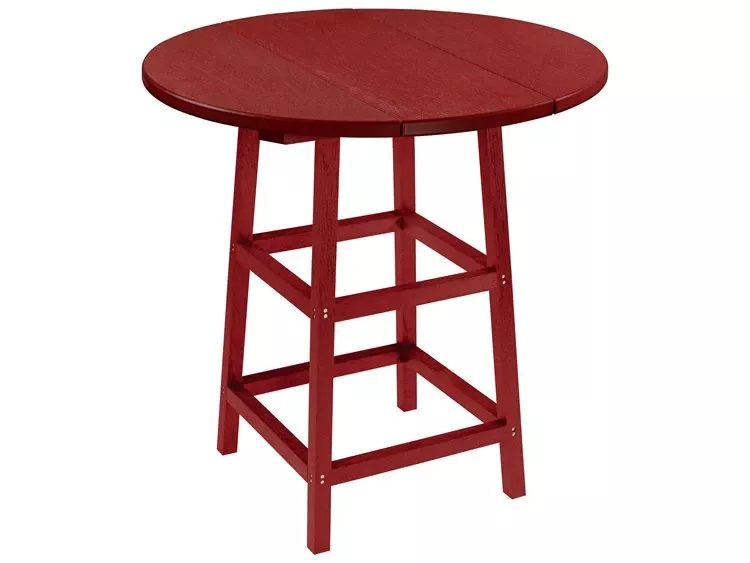 Captiva Casual Capterra Recycled Plastic Round Outdoor Bar Table - CAPKITTTX03TBX03