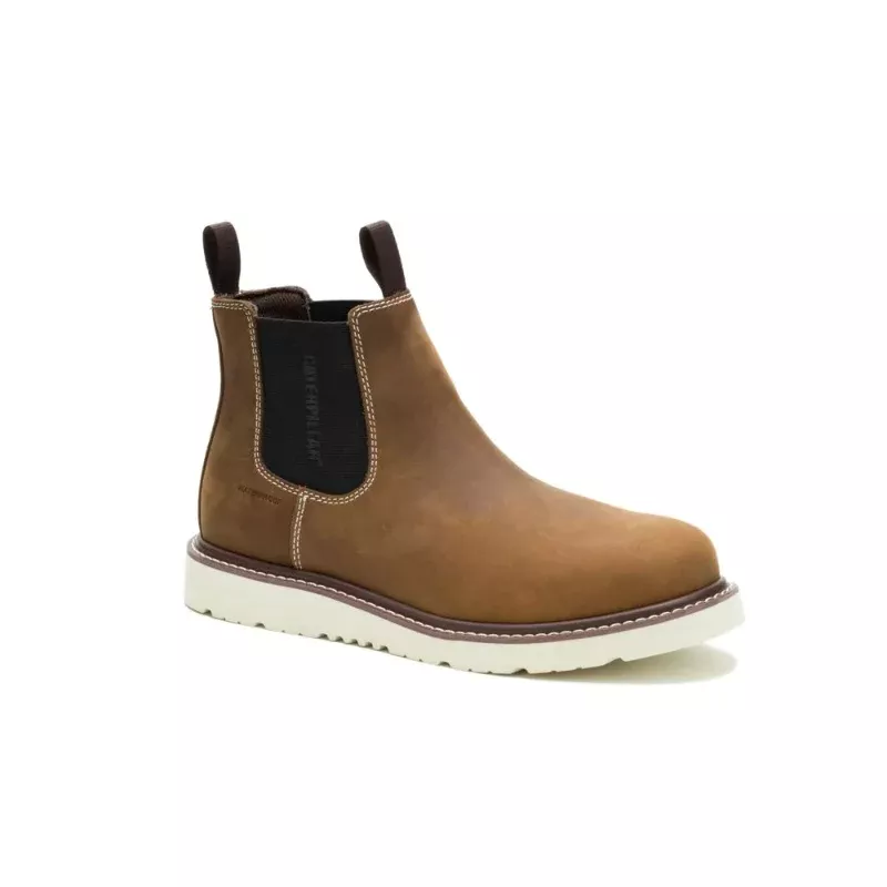 CAT Men’s Reclaimer Wedge Chelsea Waterproof Soft Toe Work Boots Pyramid – P51125