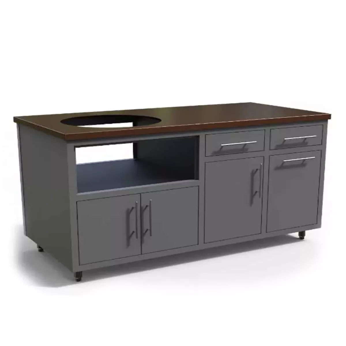 Challenger 64″ Large Big Green Egg Outdoor Kitchen Island
