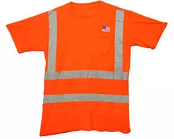 Class Three Level 2 ORANGE Safety SHIRTS with Silver Stripes