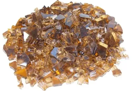 Copper Reflective Fire Glass