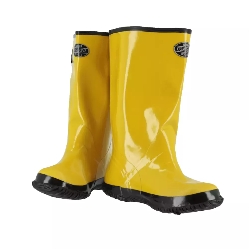 Cordova Cotton-Lined Rubber Slush Boots- Yellow Black – BYS17