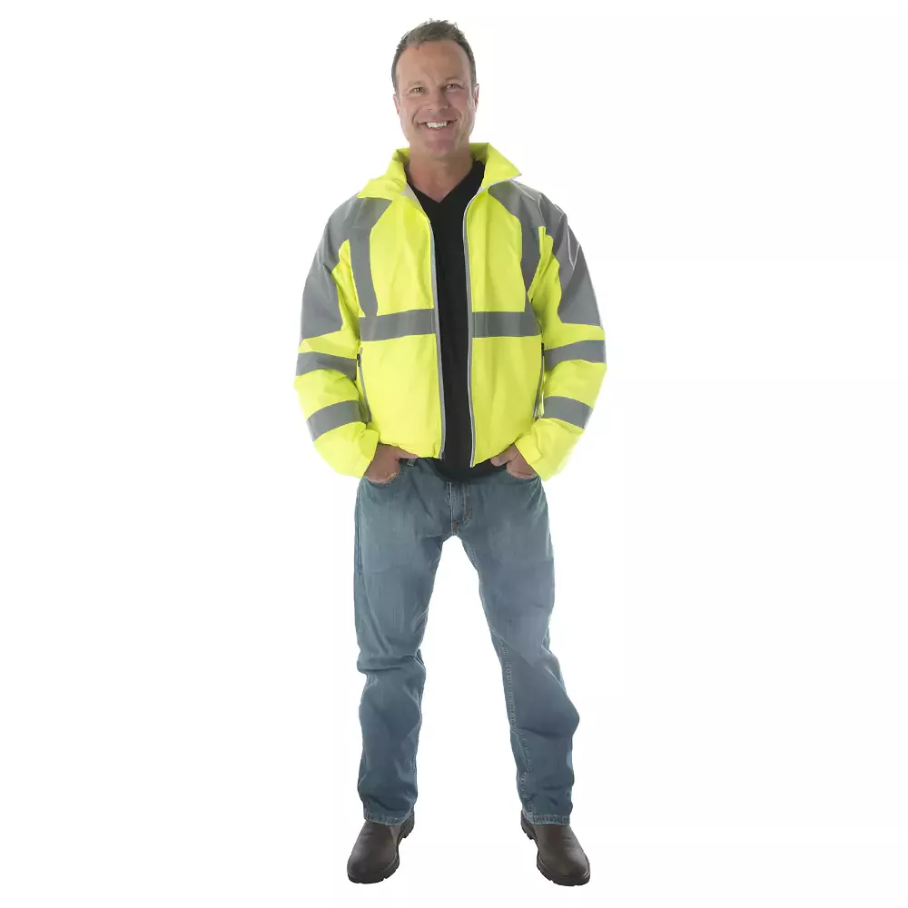 Cordova Reptyle Windbreaker Zipper Closure Lime Jacket – ANSI Class 3 – J121