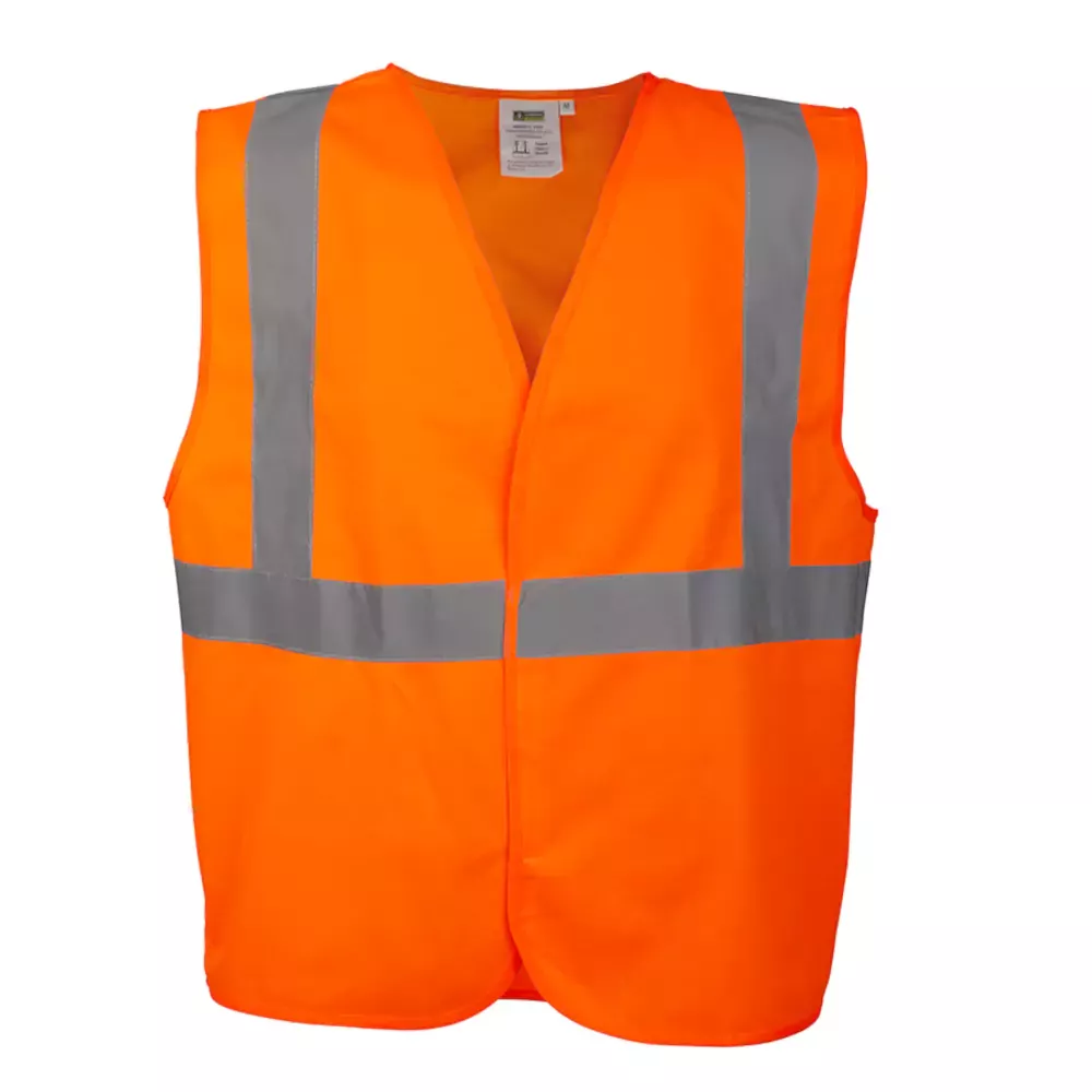 Cordova Solid High Visibility Safety Vest – Hook & Loop Closure – ANSI Type R Class 2 V22
