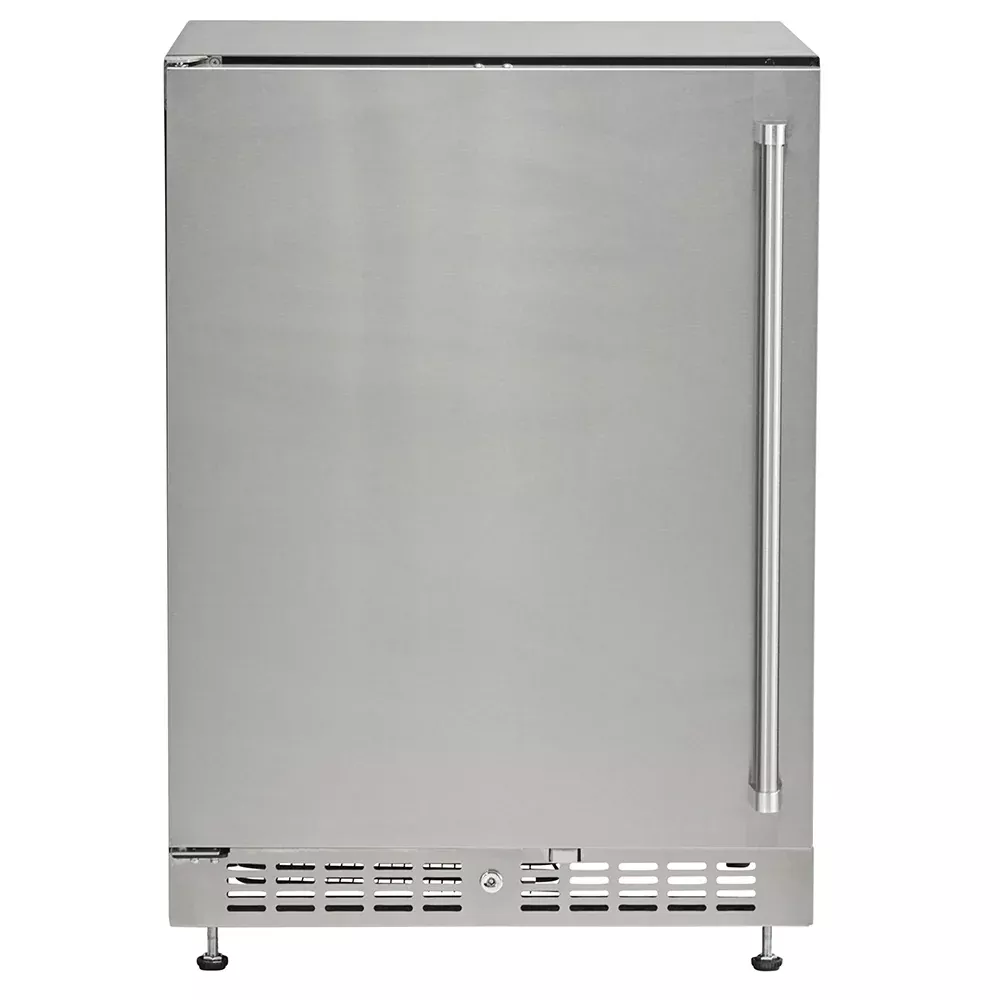 Coyote Stainless Steel 24-Inch Refrigerator, Reversible Hinge