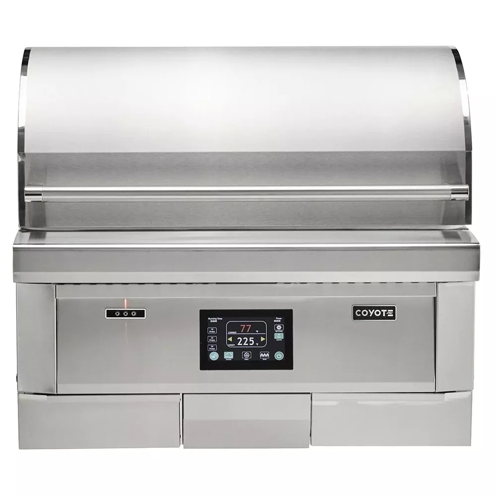 Coyote Stainless Steel Built-In Pellet Grill, 36-Inch