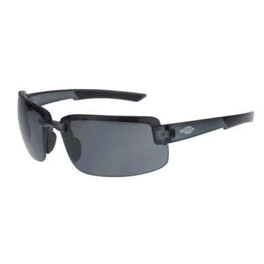 Crossfire ES6 Black Matte Half-Frame HD Smoke Lens Safety Glasses 440401 - Box of 12