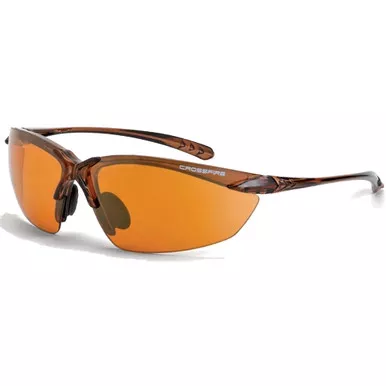 Crossfire Sniper Crystal Brown Half-Frame HD Copper Lens Safety Glasses 91116 - Box of 12