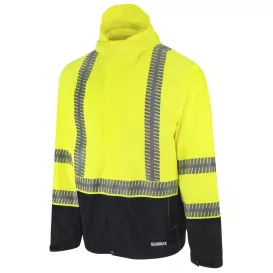 DEWALT DRW21-3ZGR Type R Class 3 Ripstop Wind and Rain Safety Jacket