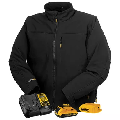 DeWALT Heated Soft Shell Black Work Jacket Kit DCHJ060ABD1