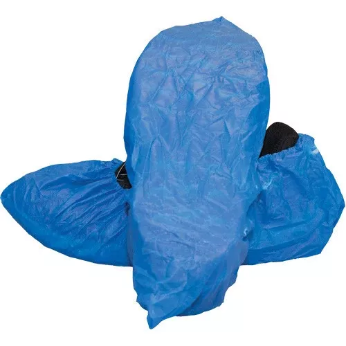 Disposable Blue Polyethylene Plastic Shoe Covers – 1000 each/cs