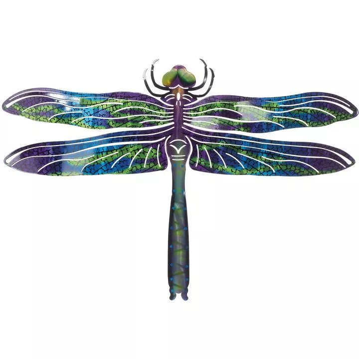 Dragonfly Blue Medium Metal Wall Art