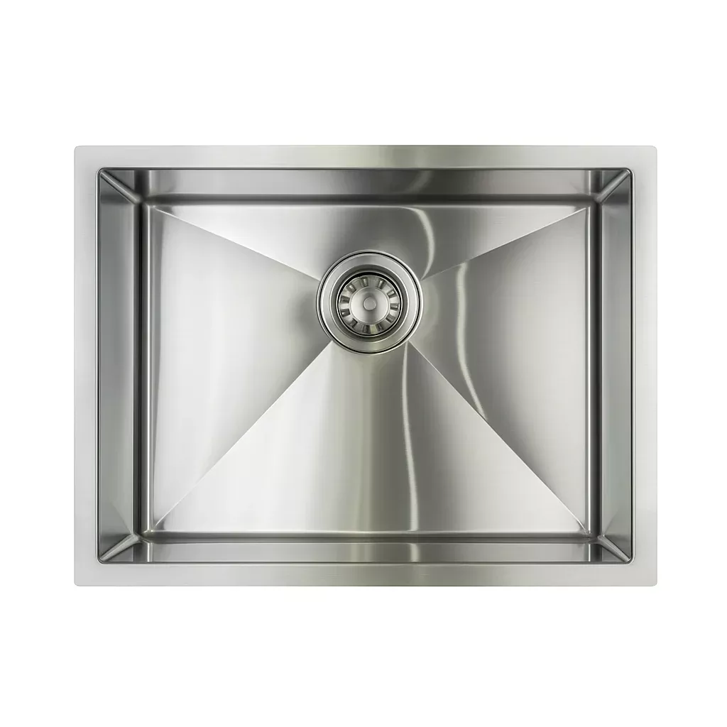 E-Stainless Single Bowl: 23 x 18 x 10 Inch Bowl Depth with Very Small Radius Corners