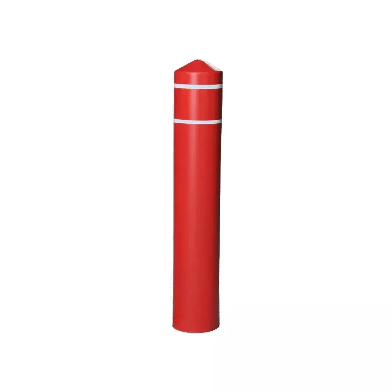 Eagle Bollard Post Sleeve – 57″ H x 8″ Diameter – Red + White Stripes