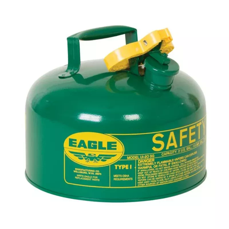 Eagle Safety Can - Type 1 Combustibles Can - 2 Gallon - Green