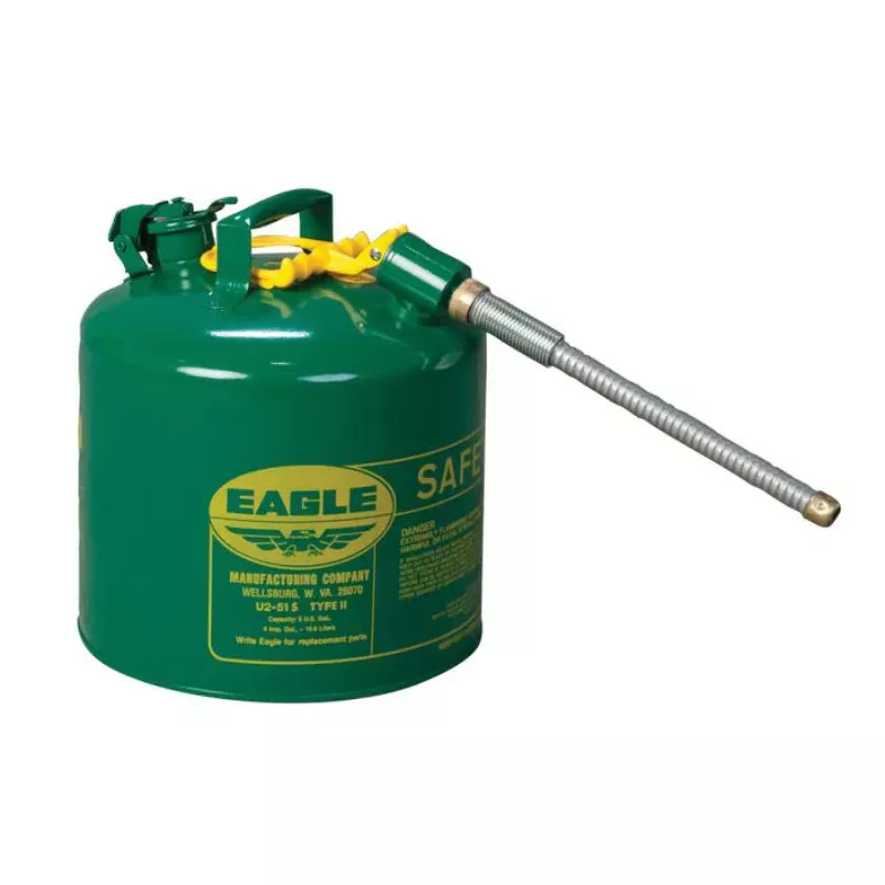 Eagle Safety Can – Type 2 Combustibles Can With 5/8″ Spout – 5 Gallon – Green