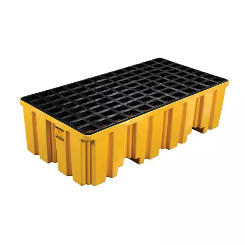 Eagle Spill Containment Pallet – 2 Drum – No Drain – Yellow