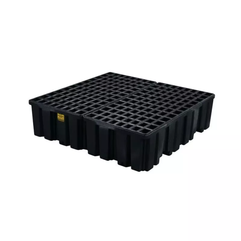 Eagle Spill Containment Pallet - 4 Drum - With Drain - Black