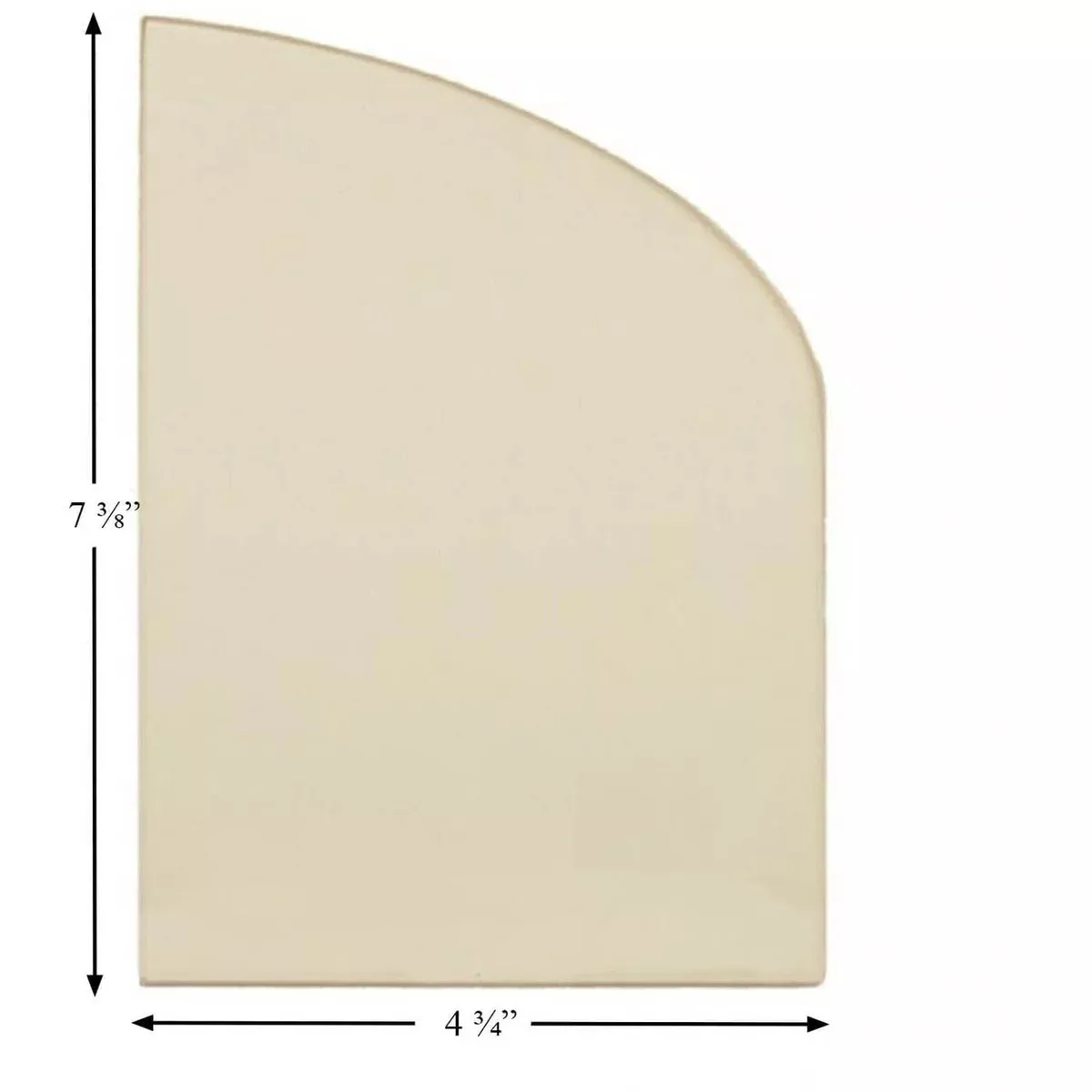 Earth Stove Half Arch Glass (7 3/8" x 4 3/4"): 2002