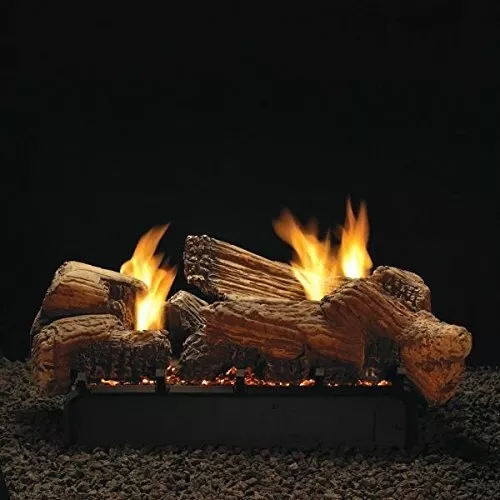 Empire Comfort Systems 18" Stone River Logset with Millivolt VF/V Slope Glaze Vista Burner, LP