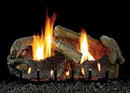 Empire Comfort Systems 30" Stacked Aged Oak Logset with Intermittent Pilot VF Slope Glaze Burner, LP - LS30SRAO + VFSE30P