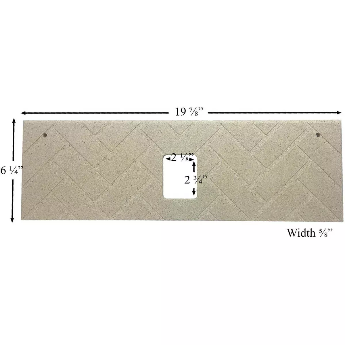 Englander Ceramic Firebrick Fiber Baffle With Herringbone Pattern: AC-CFBEP-AMP