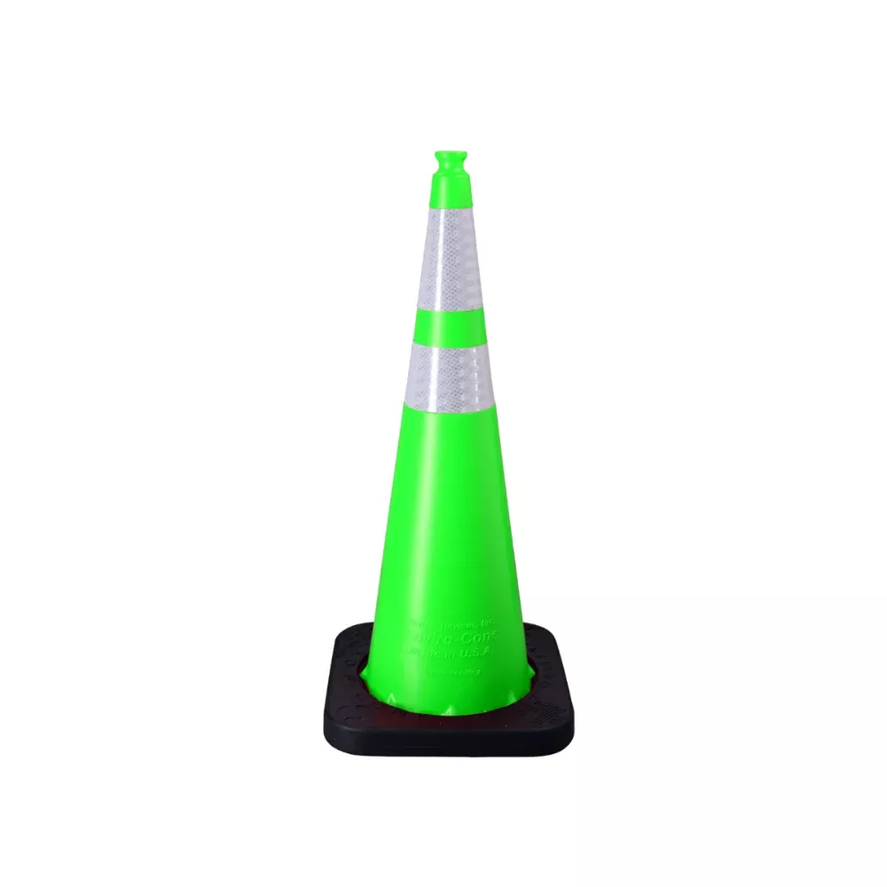 Enviro Cone 36″ Traffic Cone – Lime – 12 Lbs – 6″ + 4″ 3M Reflective Collar