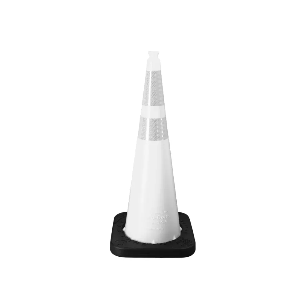 Enviro Cone 36″ Traffic Cone – White – 12 Lbs – 6″ + 4″ 3M Reflective Collar