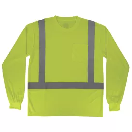 Ergodyne GloWear 8284 Type R Class 2 Essential Long Sleeve T-Shirt - Lime
