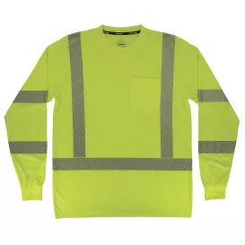 Ergodyne GloWear 8370 Type R Class 3 Performance Long Sleeve T-Shirt - Lime