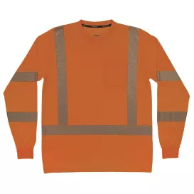 Ergodyne GloWear 8370 Type R Class 3 Performance Long Sleeve T-Shirt – Orange
