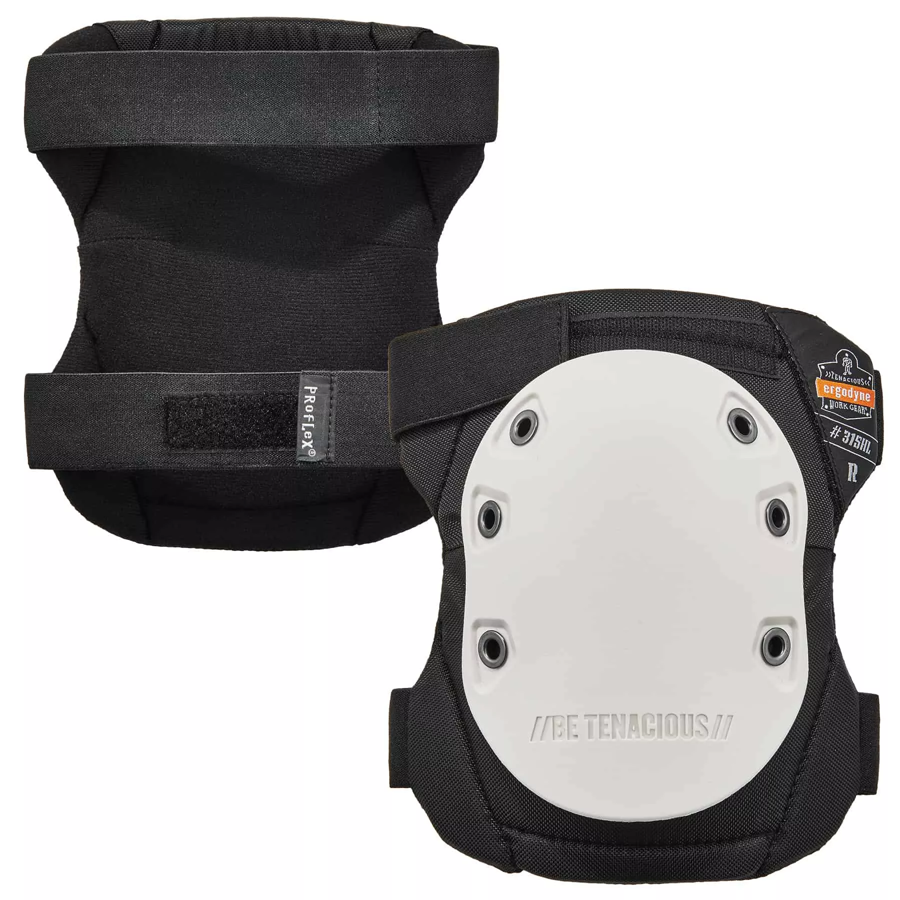 Ergodyne ProFlex 315HL Abrasion-Resistant Knee Pads – Long Hard Cap, Hook & Loop