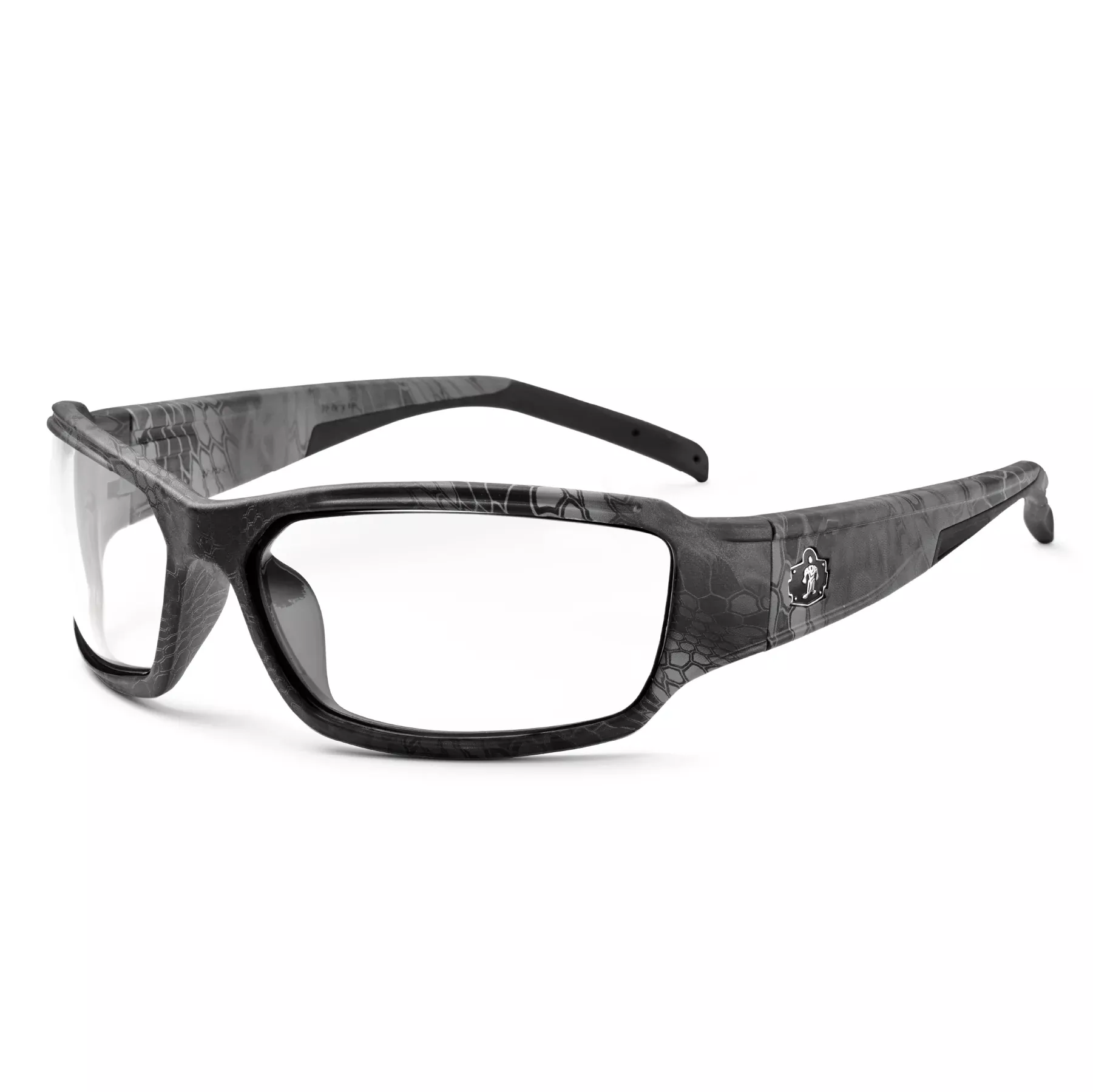 Ergodyne Skullerz THOR Anti- Fog Safety Glasses, Sunglasses – Clear Lens – Kryptek Typhon Frame- 1 Pair