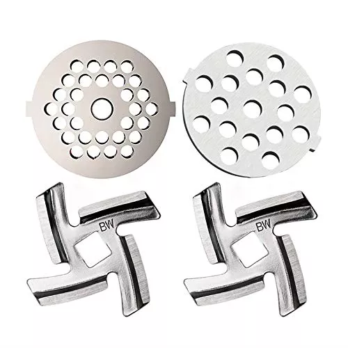 Este Meat Grinder Included 2PC Cutter Cutting Blade 2PC Meat Chopper Plates Mincer Part for MG30/60 Grinder