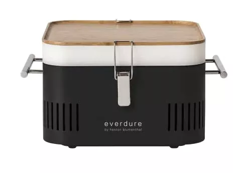 Everdure CUBE Portable Charcoal Grill, Tabletop BBQ,Matte Black