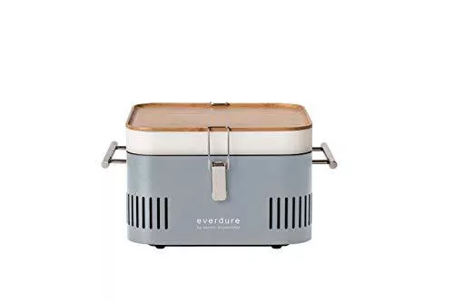 Everdure CUBE Portable Charcoal Grill, Tabletop BBQ,Stone