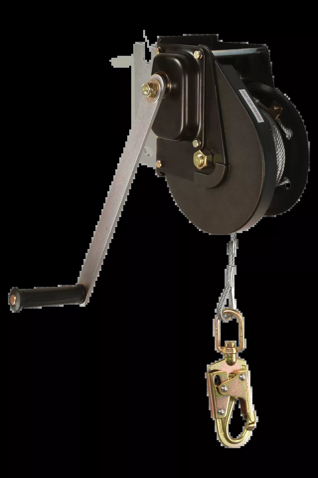 FallTech 60' Materials Winch for Tripods and Davits with Galvanized Steel Cable - 7293M