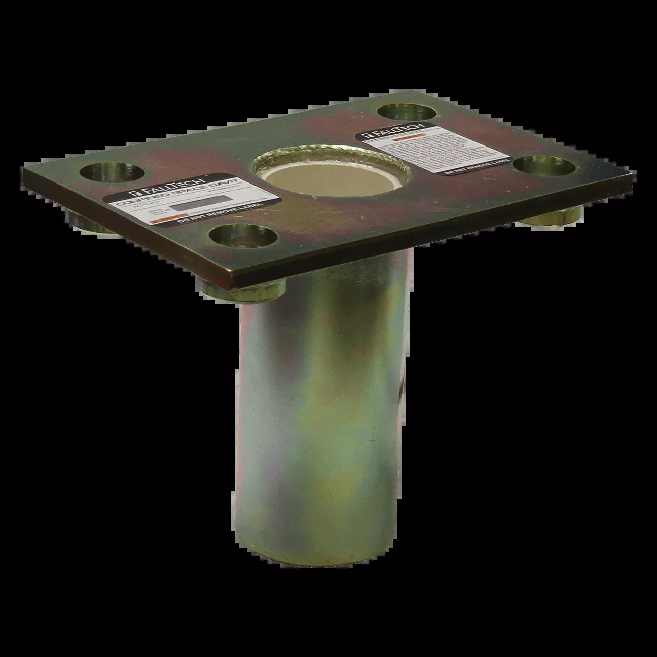FallTech Flush-mount Plated Steel Bolt-on Fixed Davit Base - 65020BFZ