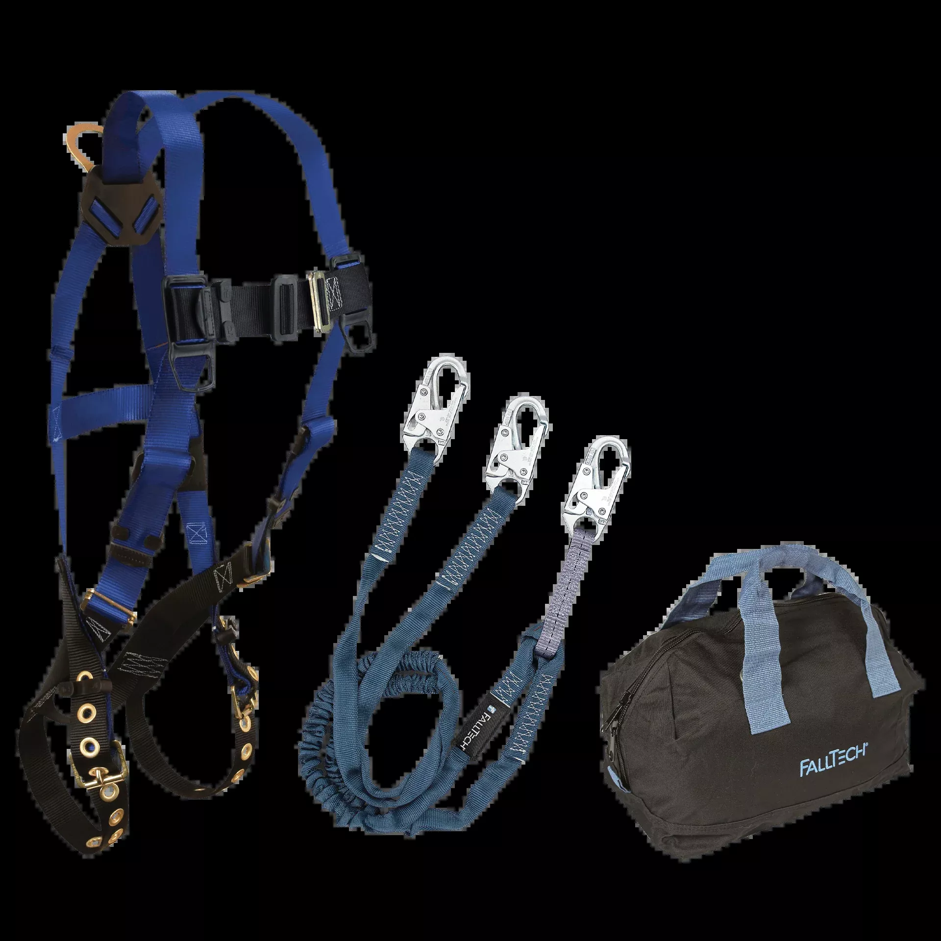 FallTech Harness and Lanyard 3-pc Kit Including Medium Storage Bag (7016 8259Y 5006MP) – KIT1659Y6P