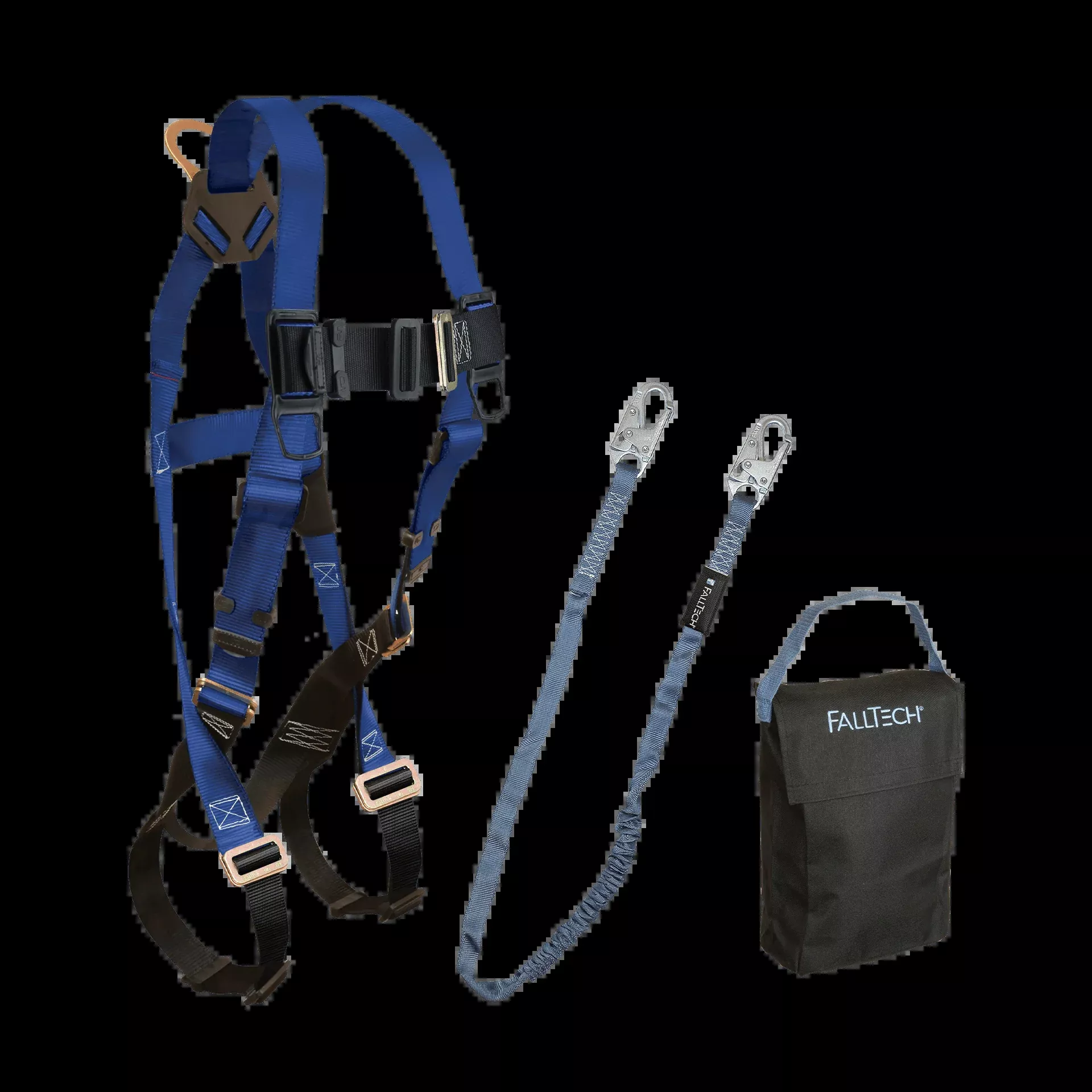 FallTech Harness and Lanyard 3-pc Kit Including Small Storage Bag (7015 8259 5005P) - KIT152595P