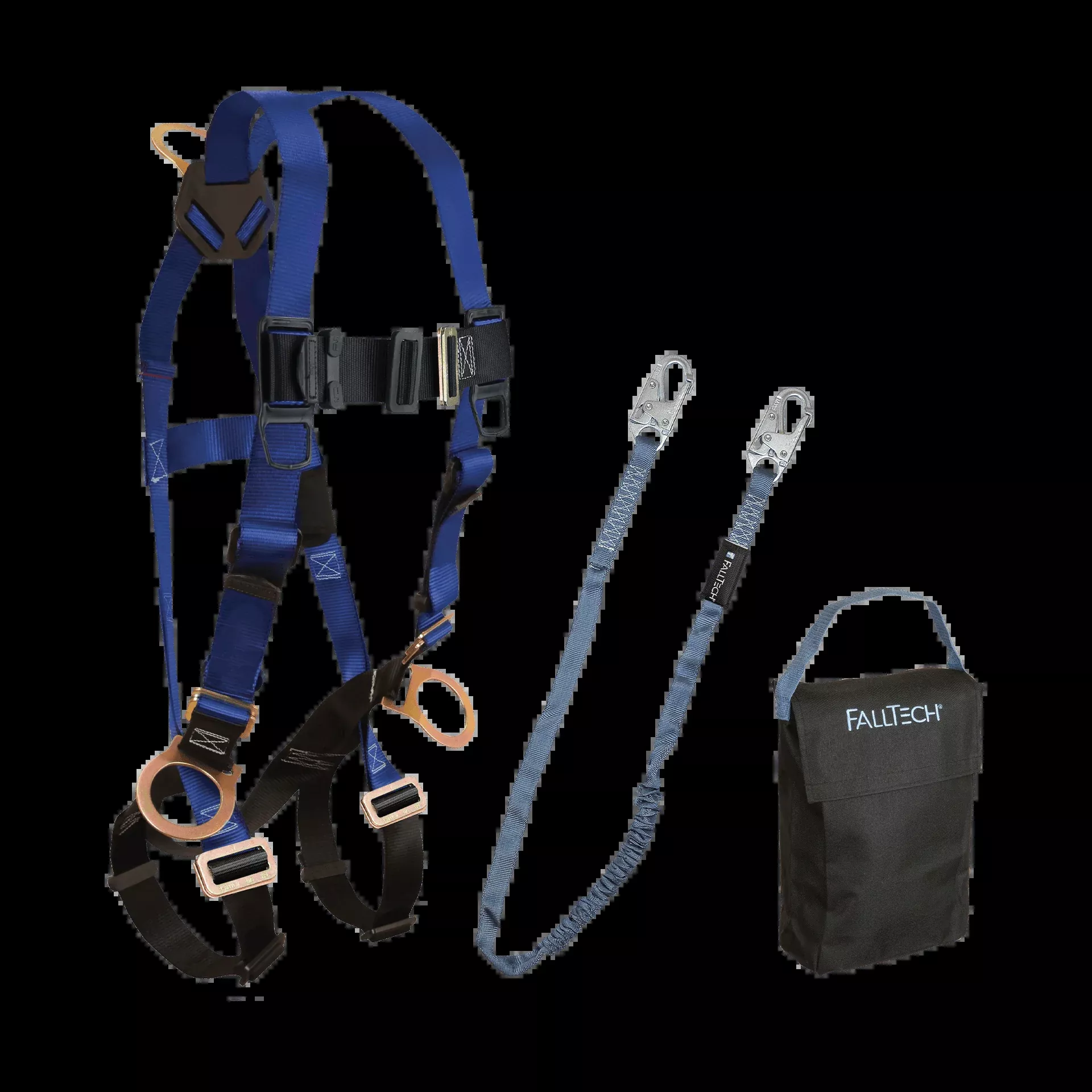 FallTech Harness and Lanyard 3-pc Kit Including Small Storage Bag (7017 8259 5005P) – KIT172595P